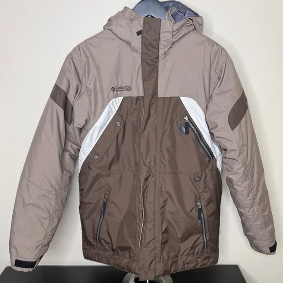 Columbia Brown and Gray Hooded Youth 18-20 Jacket - Picture 2 of 16